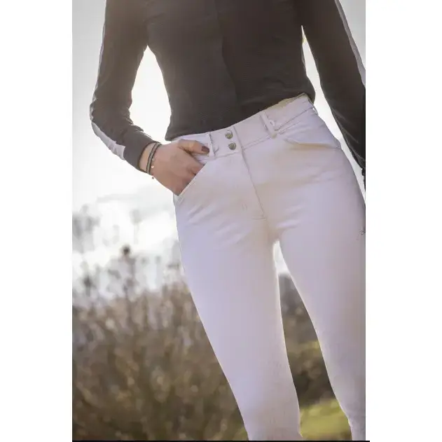 Pénélope Pantaloni da equitazione da donna Élégance Blanc