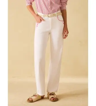 PennyBlack per donna 2611181093200 Pantaloni in denim bianco Pbbslalom, Casual, Cotone