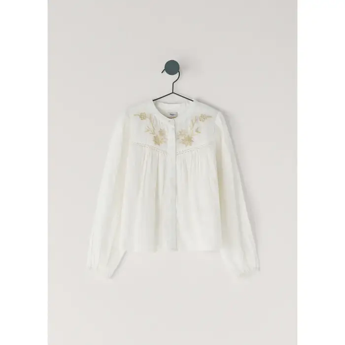 Pepe Jeans Camicetta da ragazza Heather Blanc