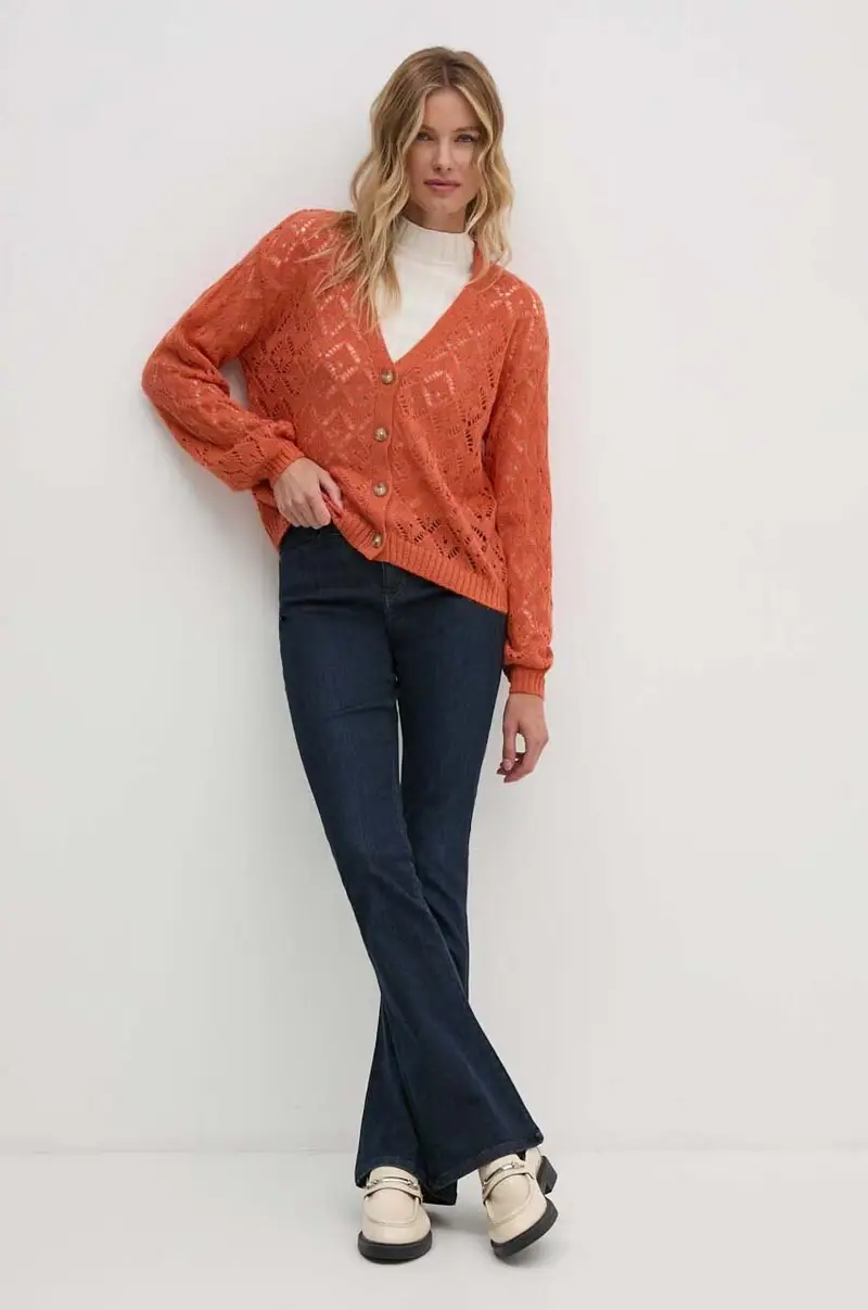 Pepe Jeans Cardigan Donna Arancione 3567800