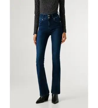 per donna PL20509277FB Pantaloni Flare Contour blu (34/32), Casual, Cotone