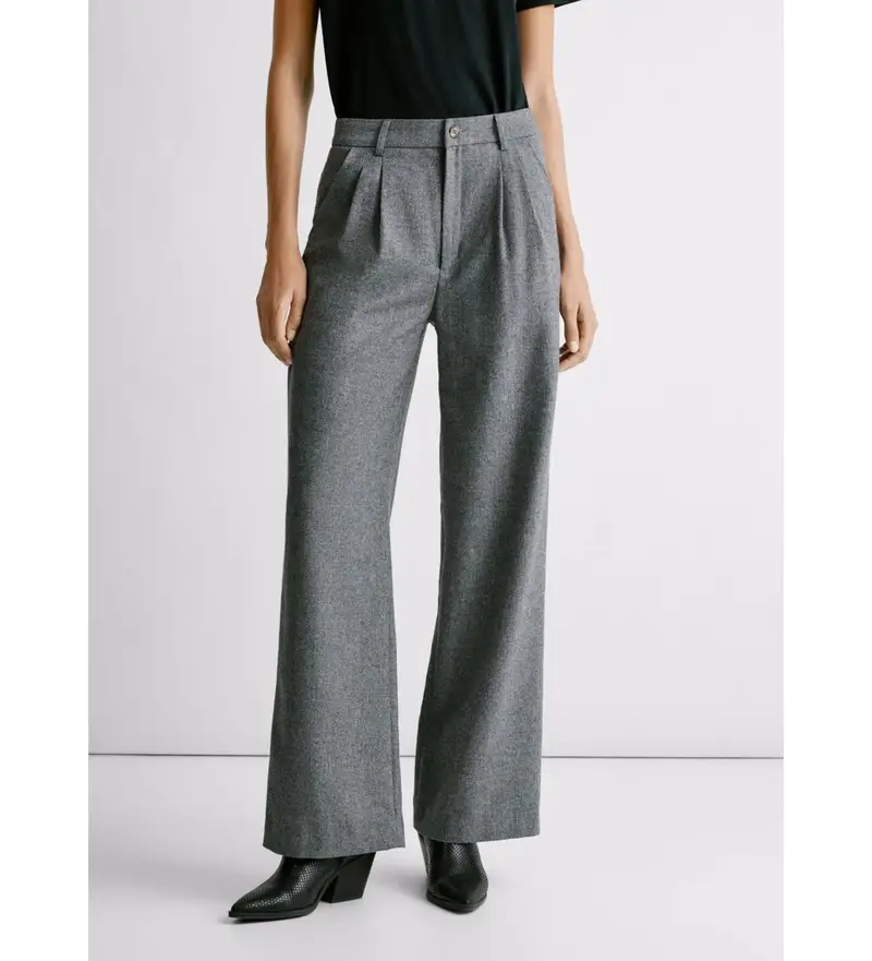 per donna. PL2100009 Pantaloni grigi Sia (S), Casual, Grigio, Cotone Pelle