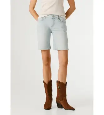 Pepe Jeans per donna PL80000382FA Bermuda Blue Poppy, Casual, Cotone, Denim Blu