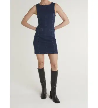 per donna PL95377707FB Abito Contour Kim blu (XS), Casual, Cotone, Senza maniche / cinghie