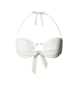 per donna PLB100019 Top bikini bianco tinta unita (XS), Beachwear, Poliestere