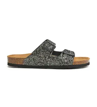 per donna PLS90636 Sandali anatomici Oban Electra neri (37), Nero, Basso, 1 a 3 cm, Nessuno, Casual Naturale
