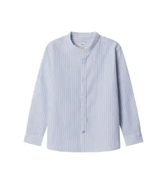 Pepe Jeans per ragazzo PB3000077 Camicia blu di James (10años= 140cm), Casual, Lino, Manica lunga, moda per bambini
