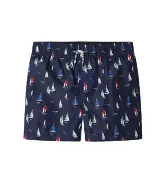Pepe Jeans per ragazzo PBB100015 Costume da bagno per barche marine (10años= 140cm), Beachwear, Poliestere, Navy, moda per bambini