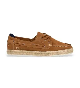 Pepe Jeans per uomo PMS100006 Mocassini Porto Deck in pelle marrone, Basso, Camoscio, Stringhe, Casual