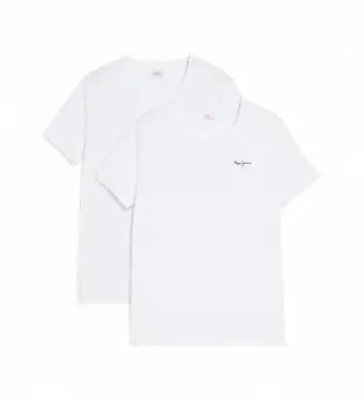 per uomo PMU10976 Confezione da 2 magliette bianche basic (XL), Bianco, Casual, Cotone, Manica corta