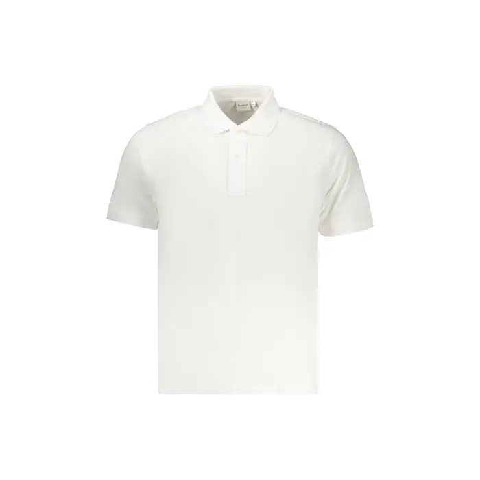Polo Maniche Corte Uomo Bianca Ricamo Bianco
