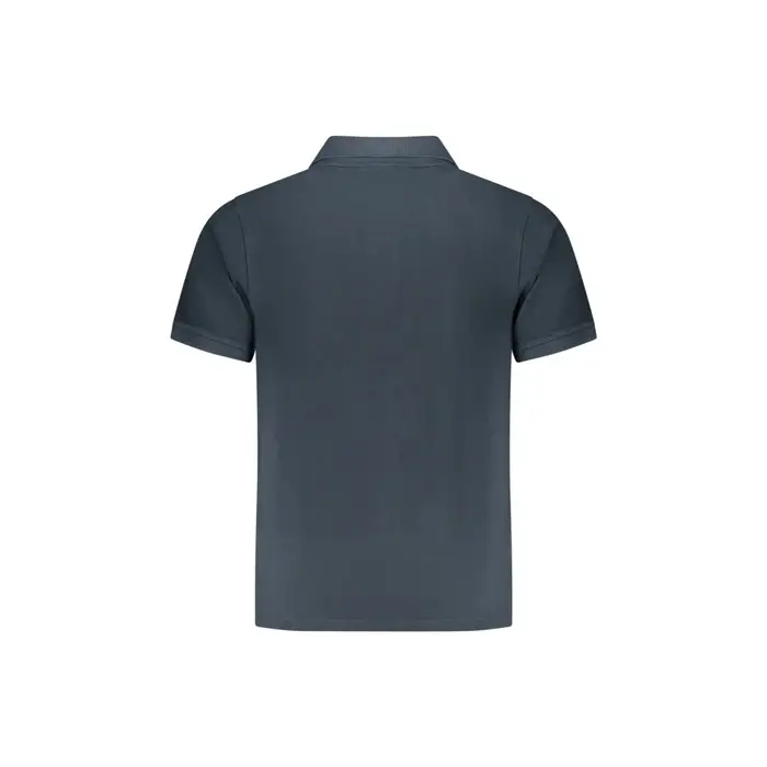 Polo Maniche Corte Uomo Blu Ricamo