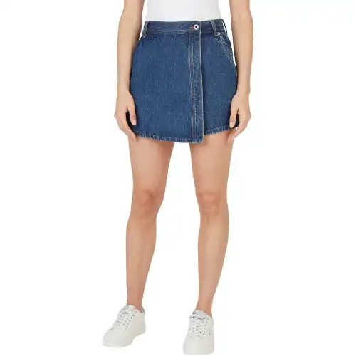 Pepe Jeans per donna PL801187ID3 Gonna-pantalone regolare Hw, Blu, Casual, Cotone, Denim, Sostenibile