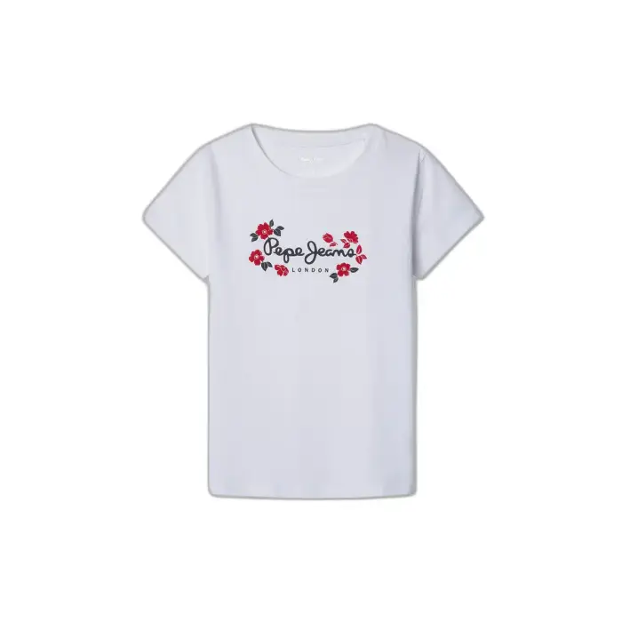 T-shirt da bambina Pepe Jeans Maisie Blanc