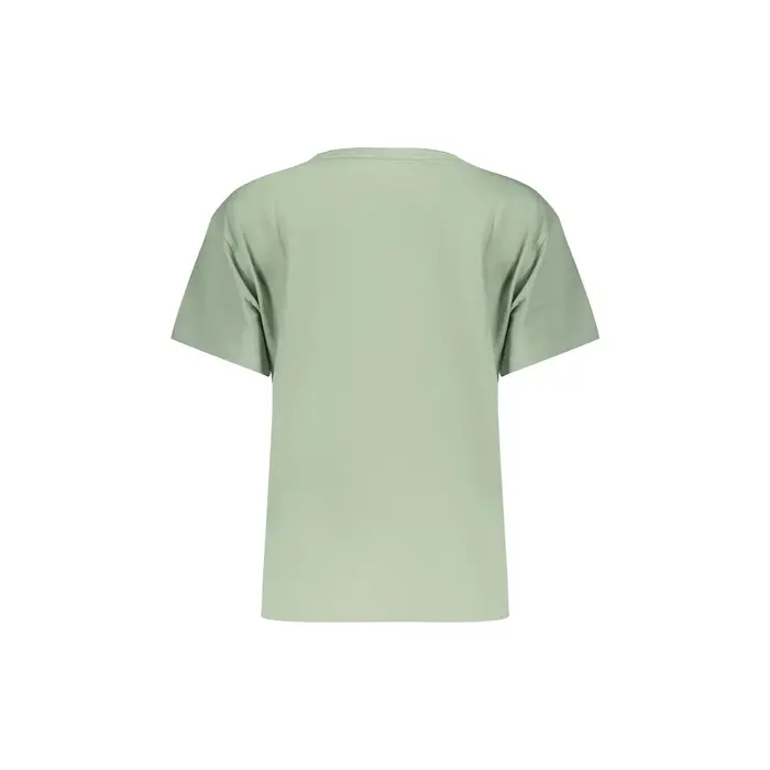 T-Shirt Maniche Corte Donna Verdi Applicazioni Strass Logo Verde