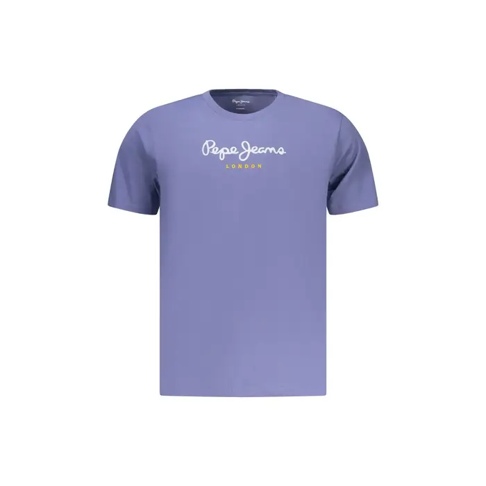 T-Shirt Maniche Corte Uomo Blu Stampa Logo