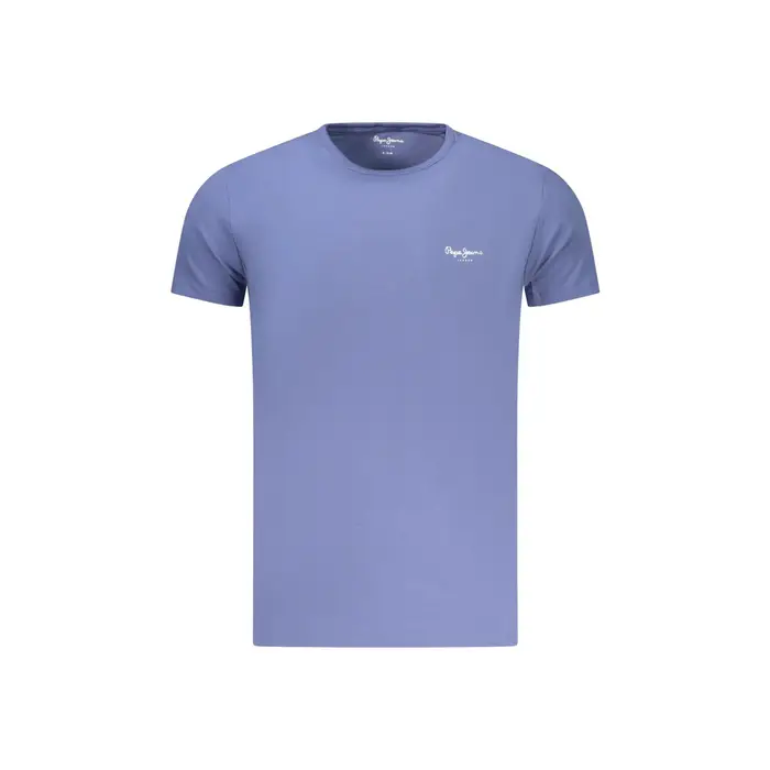 T-Shirt Maniche Corte Uomo Blu Stampa Logo