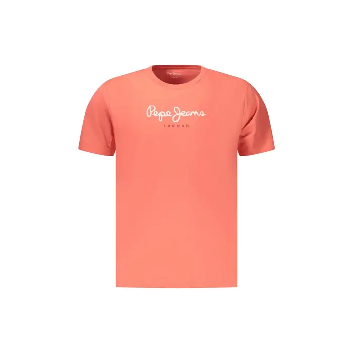T-Shirt Maniche Corte Uomo Rosa Stampa Logo