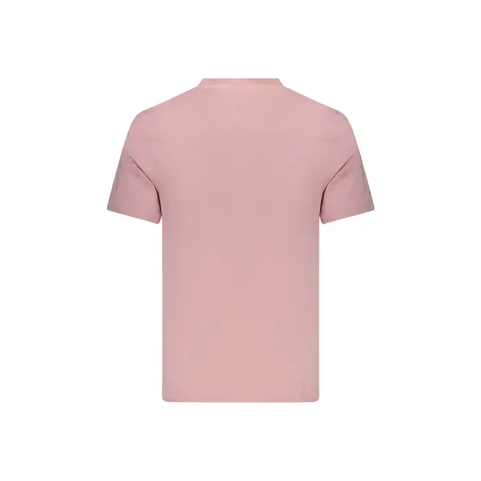 T-Shirt Maniche Corte Uomo Rosa Stampa Logo