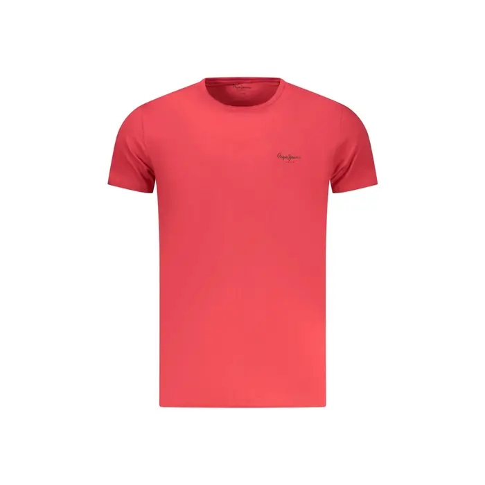 T-Shirt Maniche Corte Uomo Rossa Stampa Logo Rosso