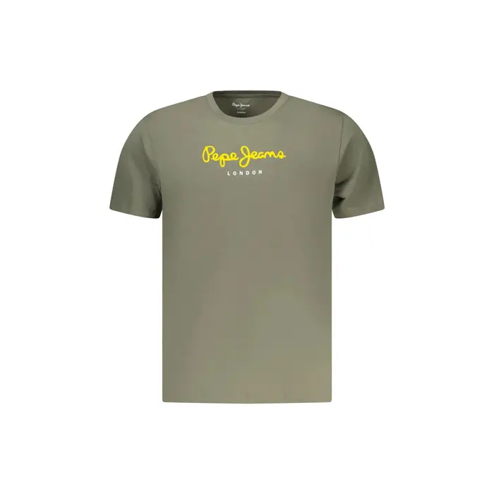 T-Shirt Maniche Corte Uomo Verdi Stampa Logo Verde