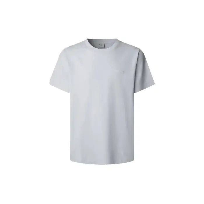 Pepe Jeans T-Shirt Maniche Corte Uomo Azzurra Ricamo Azzurro