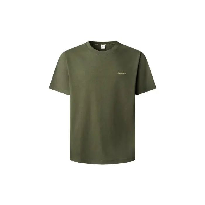 Pepe Jeans T-Shirt Maniche Corte Uomo Verdi Ricamo Verde