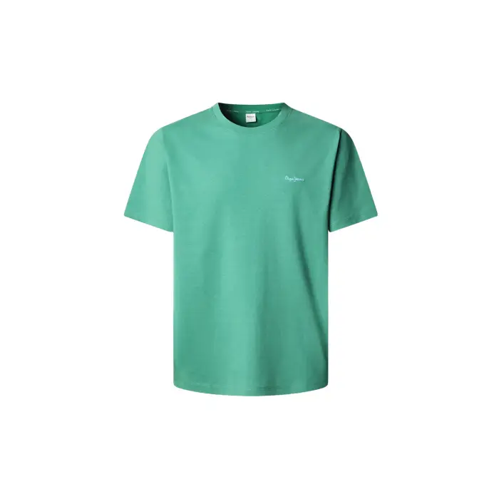 Pepe Jeans T-Shirt Maniche Corte Uomo Verdi Ricamo Verde