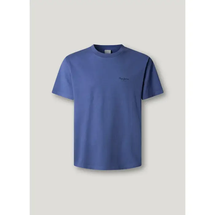 Pepe Jeans T-Shirt Maniche Corte Uomo Blu Stampa
