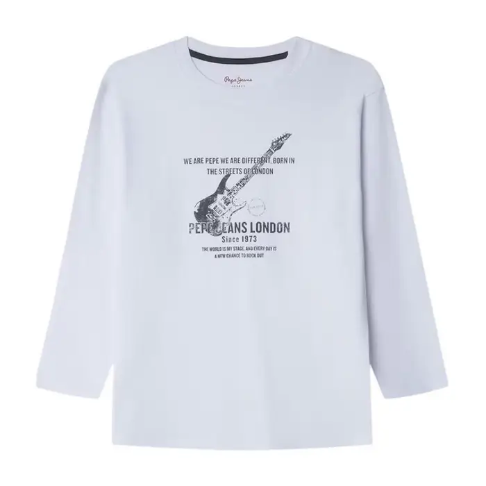 Maglietta a manica lunga per bambini Pepe Jeans Zaine Blanc
