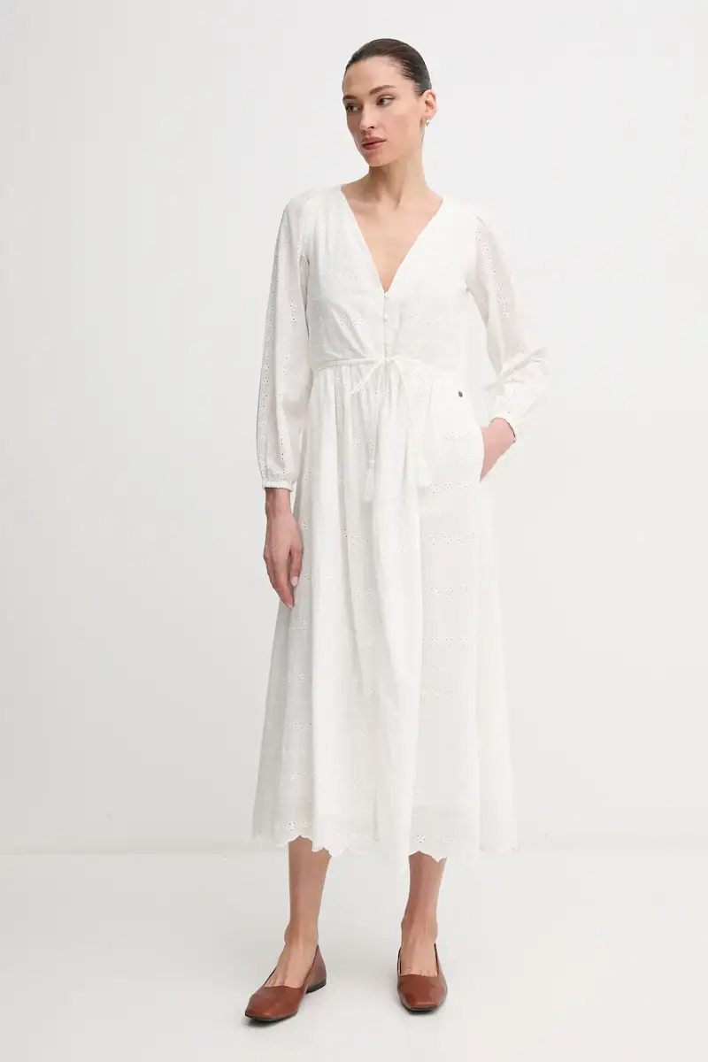 Pepe Jeans vestito in cotone DEEPTY colore beige PL953693