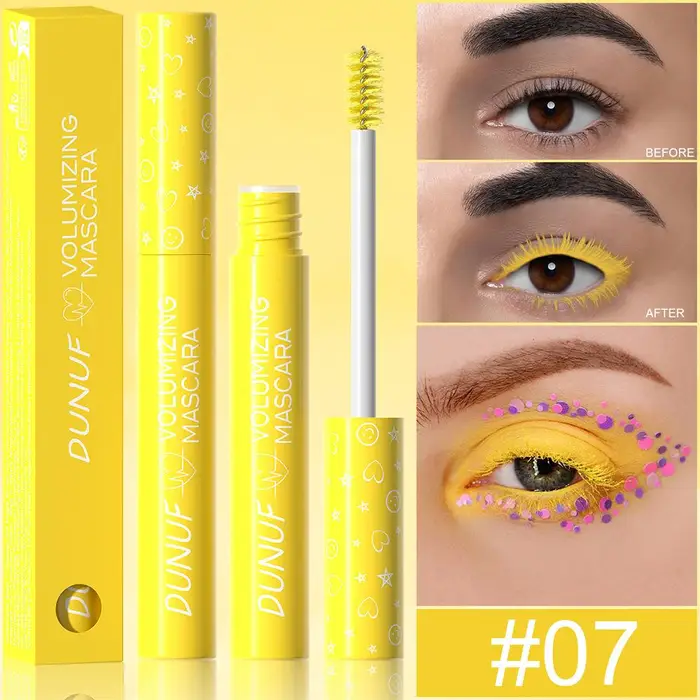 Perfect skin Mascara Colorato Curvante Trucco Scenico Waterproof Mascara Verde Crema Blu Viola Curvante Allungante Asciugatura Rapida