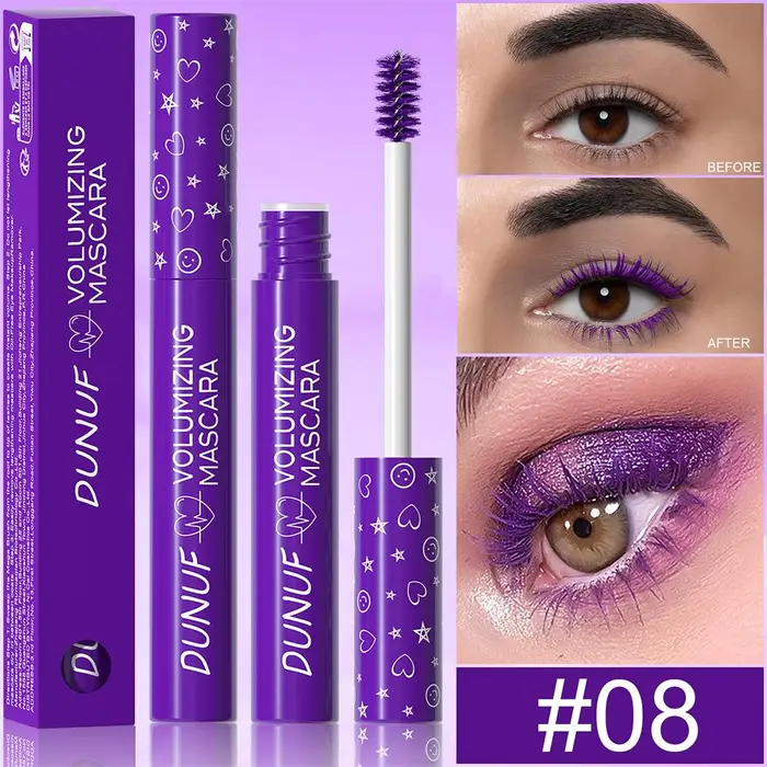 Perfect skin Mascara Colorato Curvante Trucco Scenico Waterproof Mascara Verde Crema Blu Viola Curvante Allungante Asciugatura Rapida