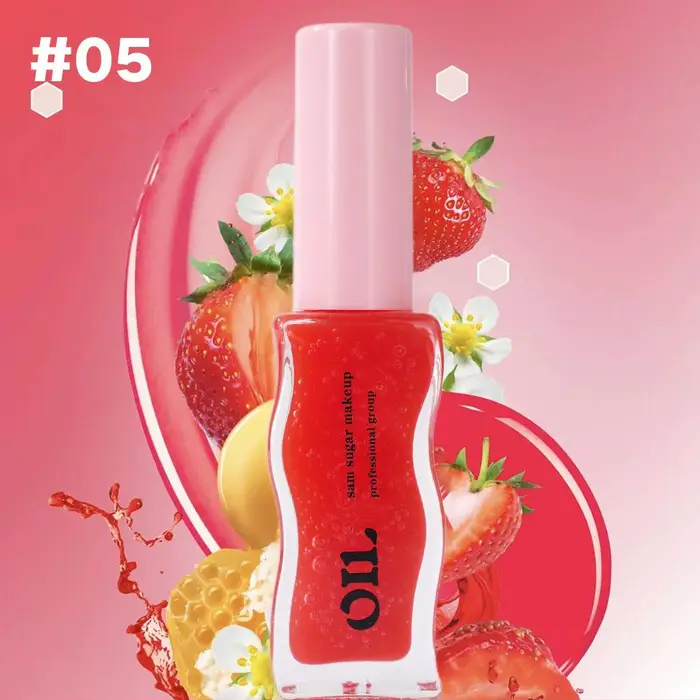 Olio Labbra Essenza Miele Fruttato Sexy Rimpolpante Gel Labbra Tinta Fragola Liquido Labbra Waterproof Idratante Olio Lucidalabbra Trucco Trucco
