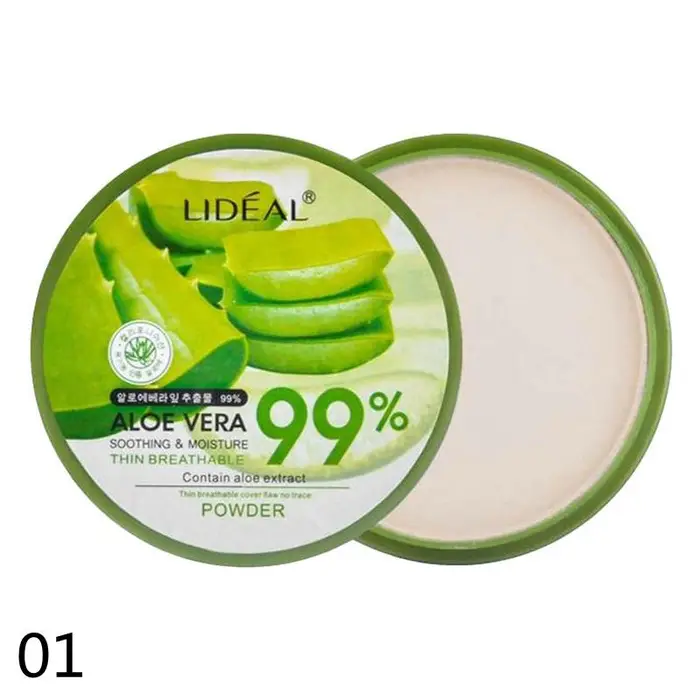 Perfect skin Polvere di aloe vera Biscotto traspirante Polvere idratante Correttore Trucco Fondotinta per il controllo dell olio