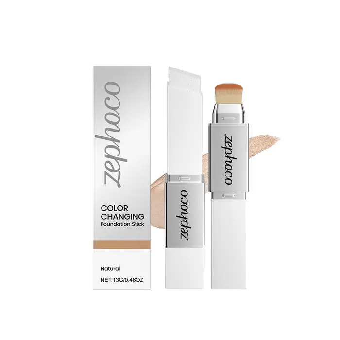 Perfect skin ZEPHOCO Fondotinta 2 in 1 Cambia Colore Stick Trucco Lunga Durata Idratante Trucco Alto Potere Correttivo Trucco Coreano