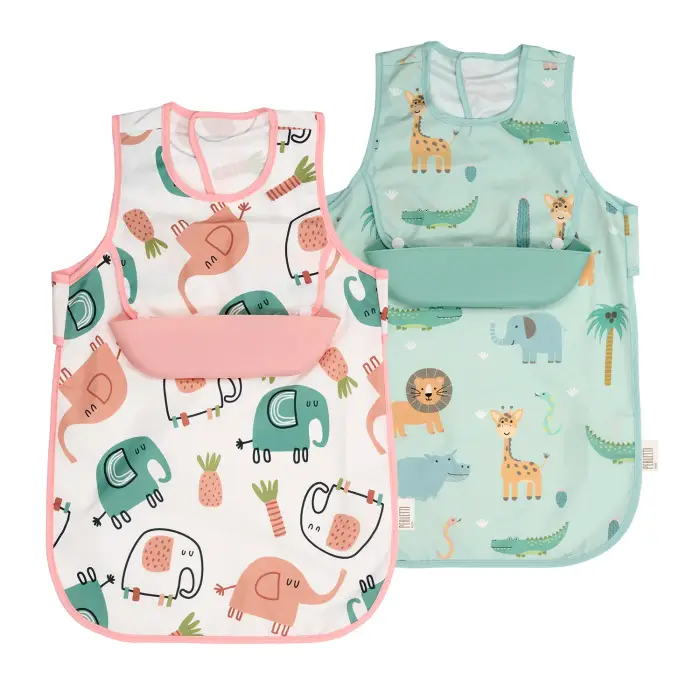 Perletti Bavaglino Impermeabile - Pack Doppio Bambina