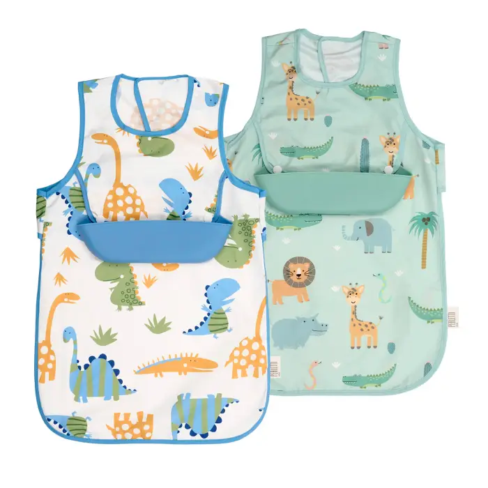 Perletti Bavaglino Impermeabile - Pack Doppio Bambino