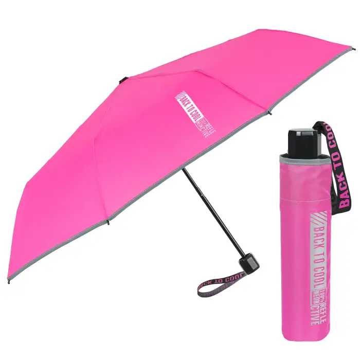 Perletti Ombrello Manuale Back to Cool Rosa Fluorescente