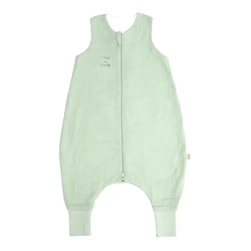 Perletti Sacco Nanna 1 0 TOG in Cotone Organico con Piedini Verde Pastello Chiaro