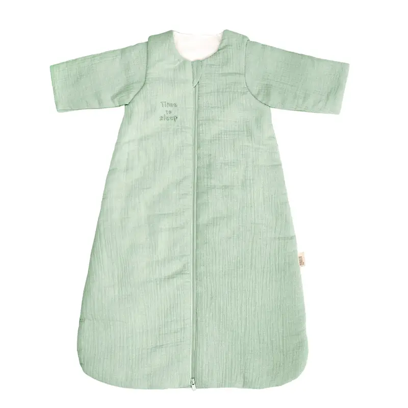 Perletti Sacco Nanna 2 5 TOG in Cotone Organico con Maniche Staccabili Verde Pastello Chiaro
