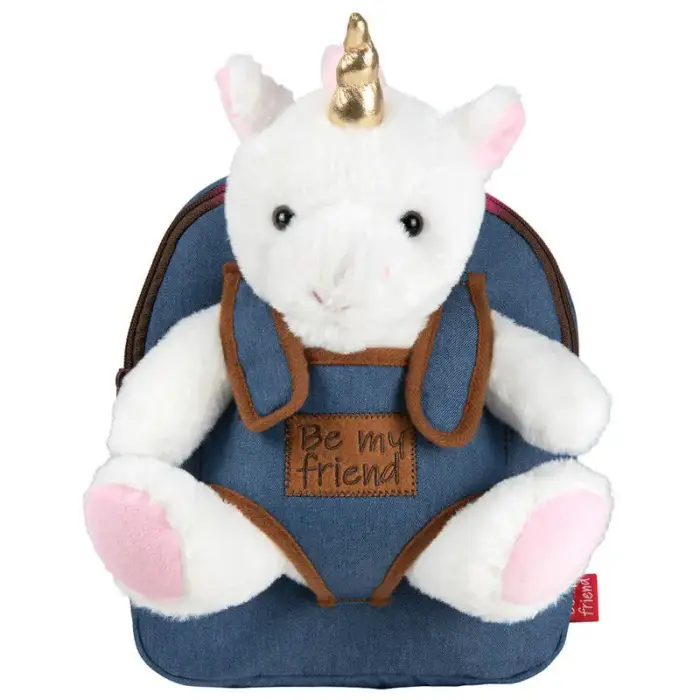 Perletti Zaino con peluche Tiara Unicorn backpack Blanc