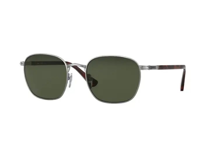 Persol Unisex PO2476S 513/31 Occhiali da sole Acciaio Grigio Verde Squadrata Normale
