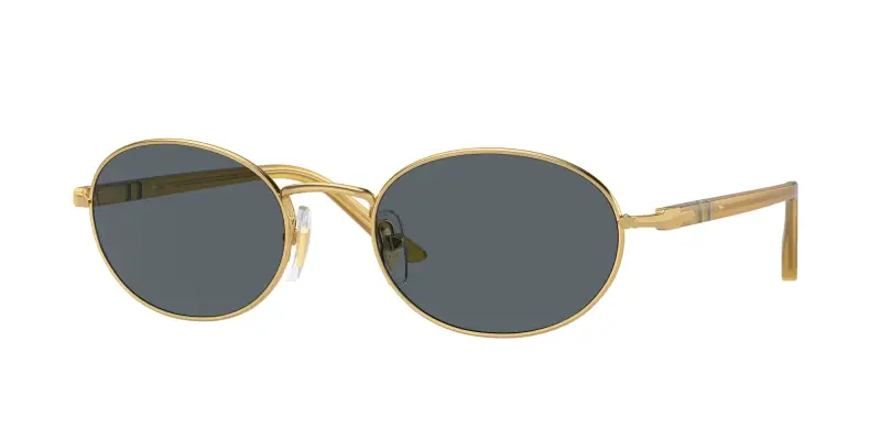Persol Unisex PO1018S IDA 1129R5 Occhiali da sole Metallo Oro Blu Rotonda Normale