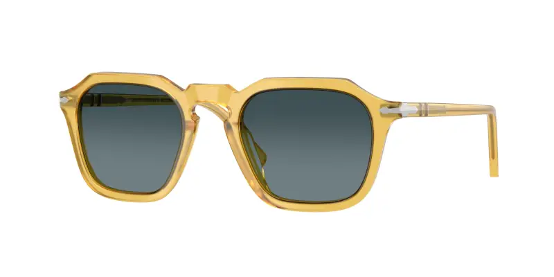 Persol Unisex PO3292S 204/S3 Occhiali da sole Acetato Giallo Squadrata Polarizzata