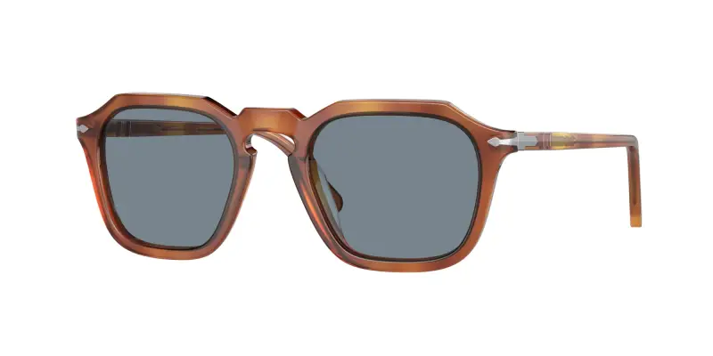 Persol Unisex PO3292S 96/56 Occhiali da sole Acetato Marrone Blu Squadrata Normale