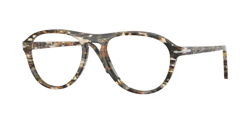 Persol Unisex PO3371V LYNN 1221 Montature da vista Acetato Multi-colore Trasparente Pilot Normale