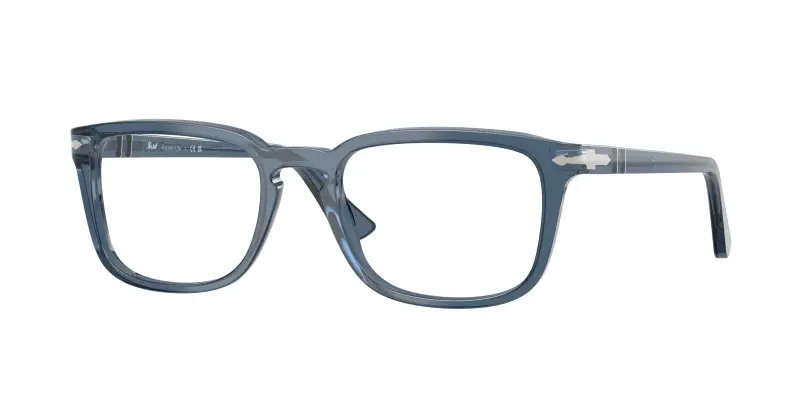 Persol Unisex PO3382V 1197 Montature da vista Acetato Blu Trasparente Pillow Normale
