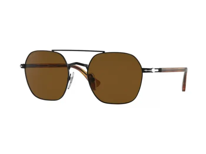Uomo Persol PO2483S 109157 Occhiali da sole Acciaio Nero Squadrata Polarizzata