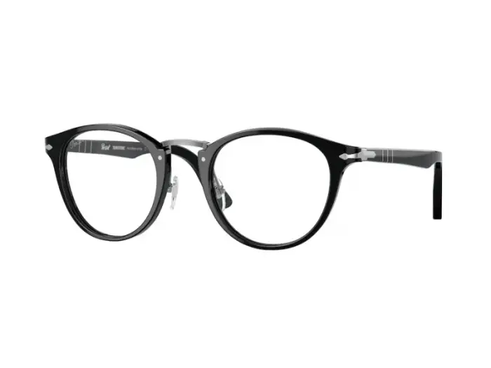 Uomo Persol PO3108S 95/GH Occhiali da sole Acetato Nero Giallo Pantos Fotocromatiche Fotocromatico
